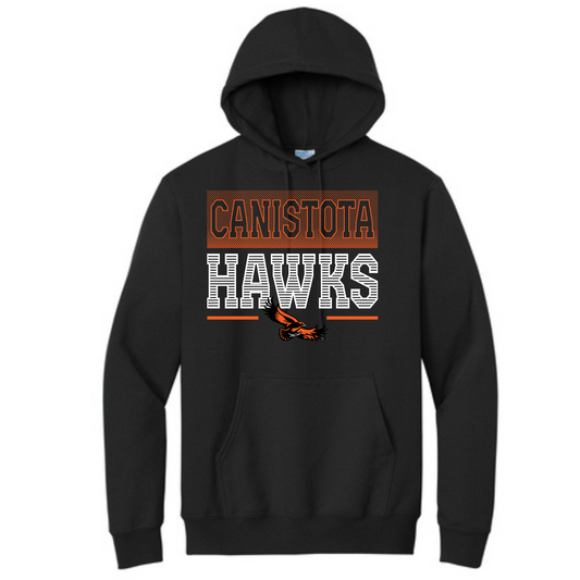 Canistota Hawks Port & Company® Tall Essential Fleece Pullover Hooded Sweatshirt