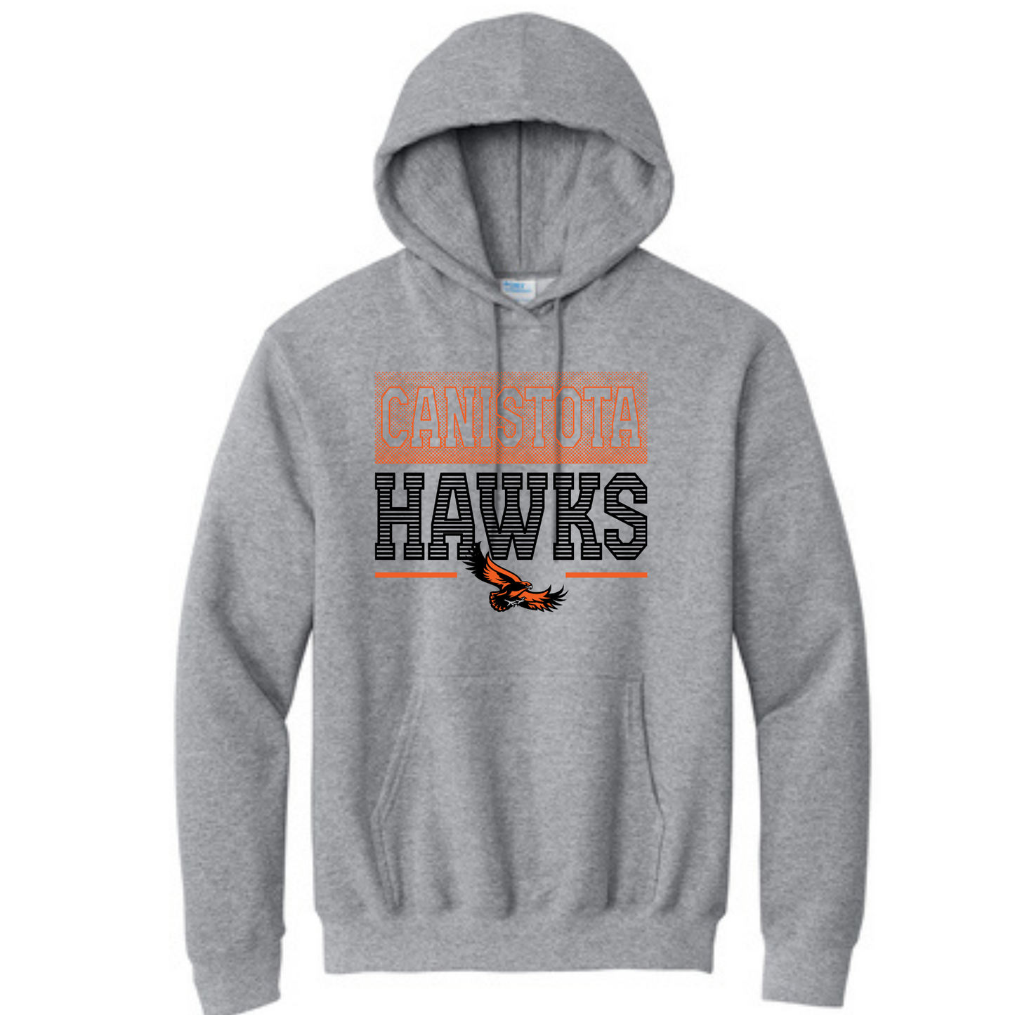 Canistota Hawks Port & Company® Tall Essential Fleece Pullover Hooded Sweatshirt