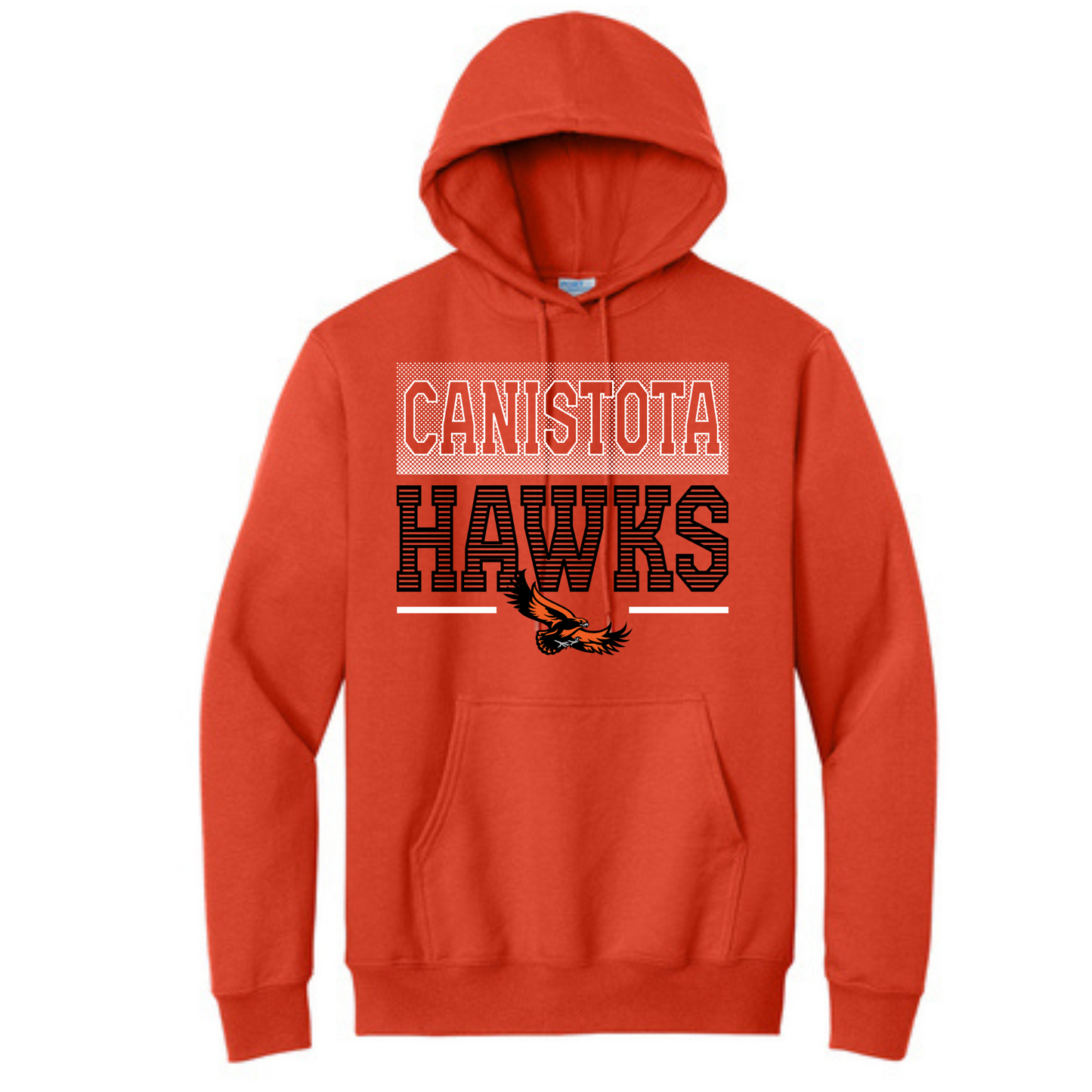 Canistota Hawks Port & Company® Tall Essential Fleece Pullover Hooded Sweatshirt