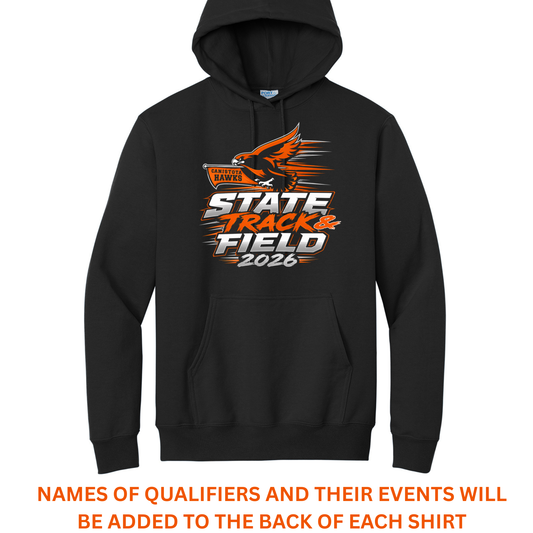 Canistota Hawks State Track & Field Port & Co™ Essential Fleece Pullover Hooded Sweatshirt