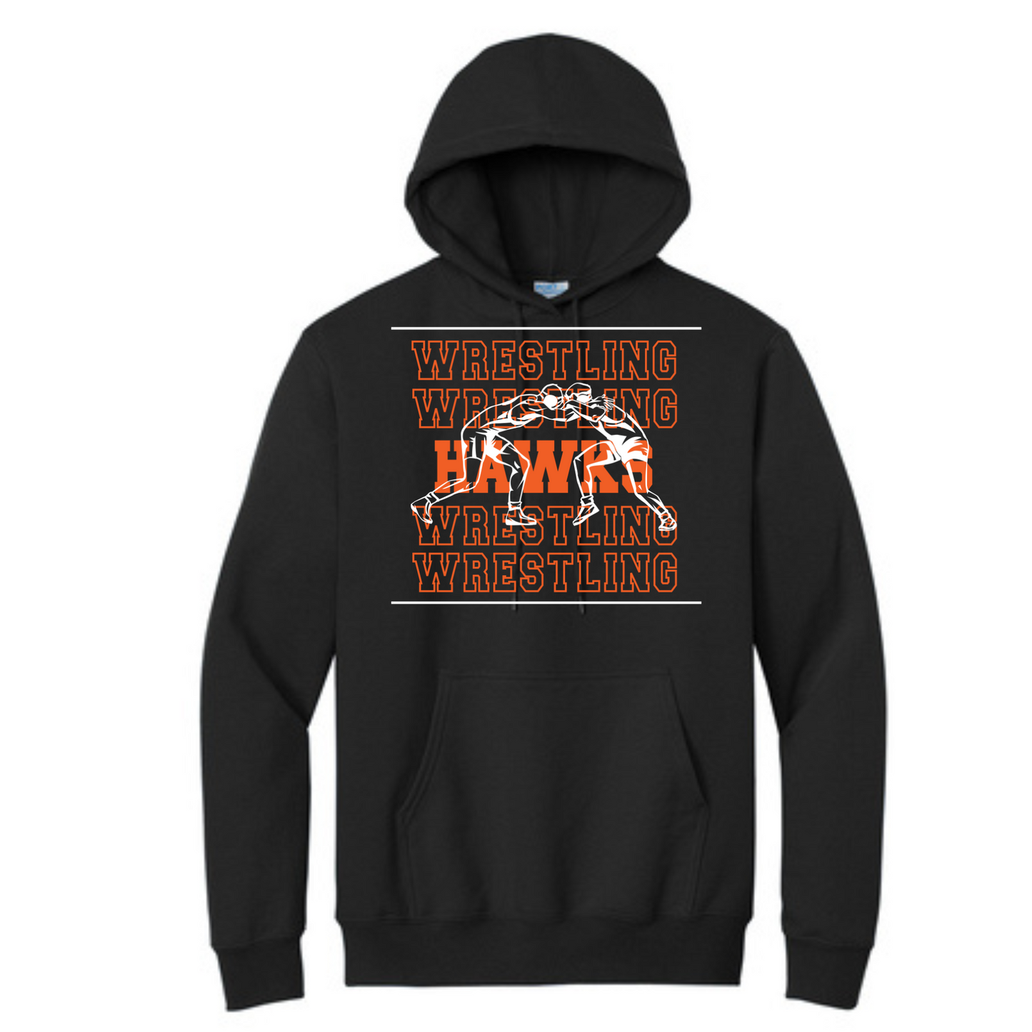 Canistota Hawks Wrestling Port & Company® Essential Fleece Pullover Hooded Sweatshirt