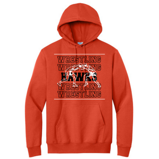 Canistota Hawks Wrestling Port & Company® Essential Fleece Pullover Hooded Sweatshirt