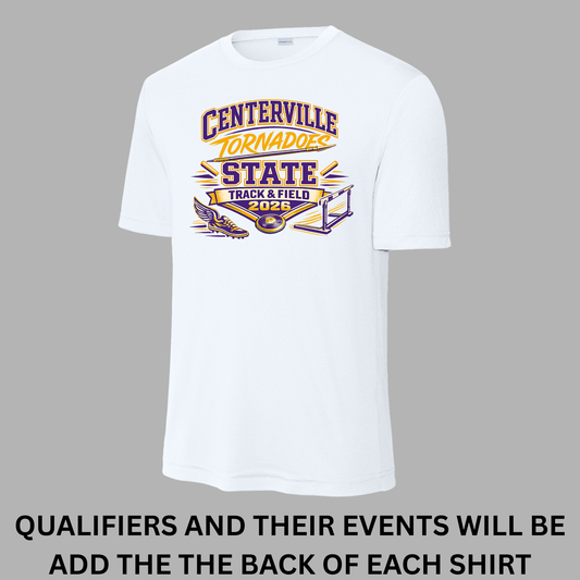 Centerville Tornadoes State Track & Field Sport-Tek® TALL PosiCharge® Competitor™ Tee