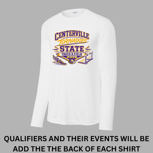 Centerville Tornadoes State Track & Field Sport-Tek® Long Sleeve PosiCharge® Competitor™ Tee