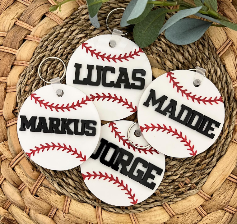 CAA Baseball Personalized Bag Name Tag