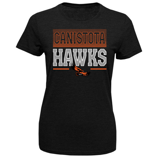 Canistota Hawks Women Tri-Blend T-Shirt Short Sleeve