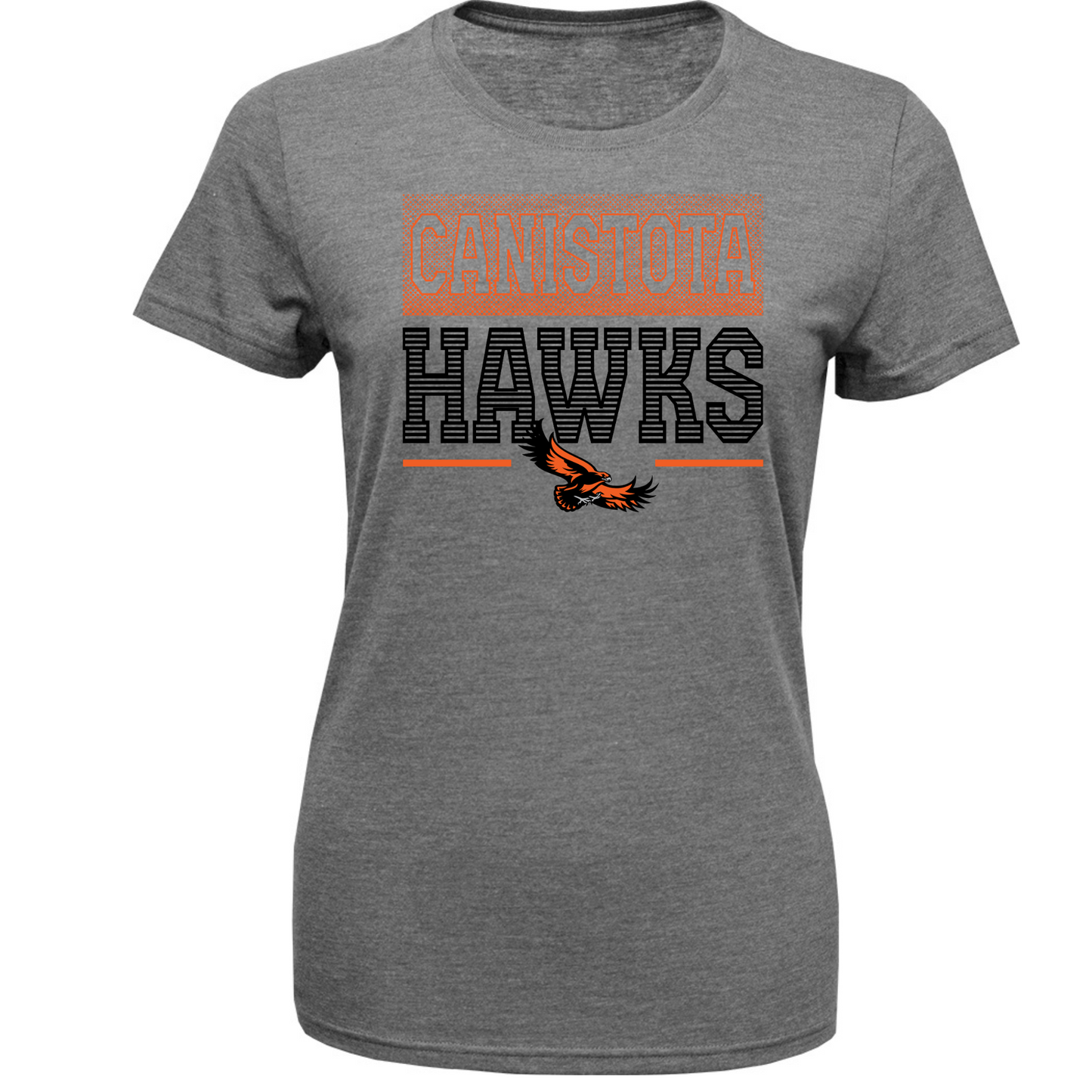 Canistota Hawks Women Tri-Blend T-Shirt Short Sleeve