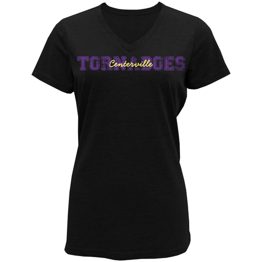 Centerville Booster Club Women Tri-Blend V-neck T-Shirt