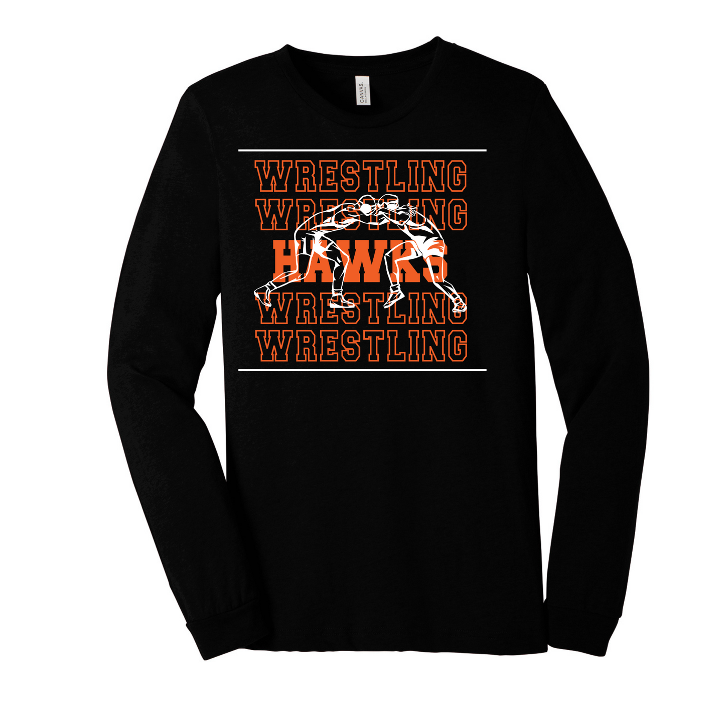 Canistota Hawks Wrestling BELLA+CANVAS® Unisex Triblend Long Sleeve Tee