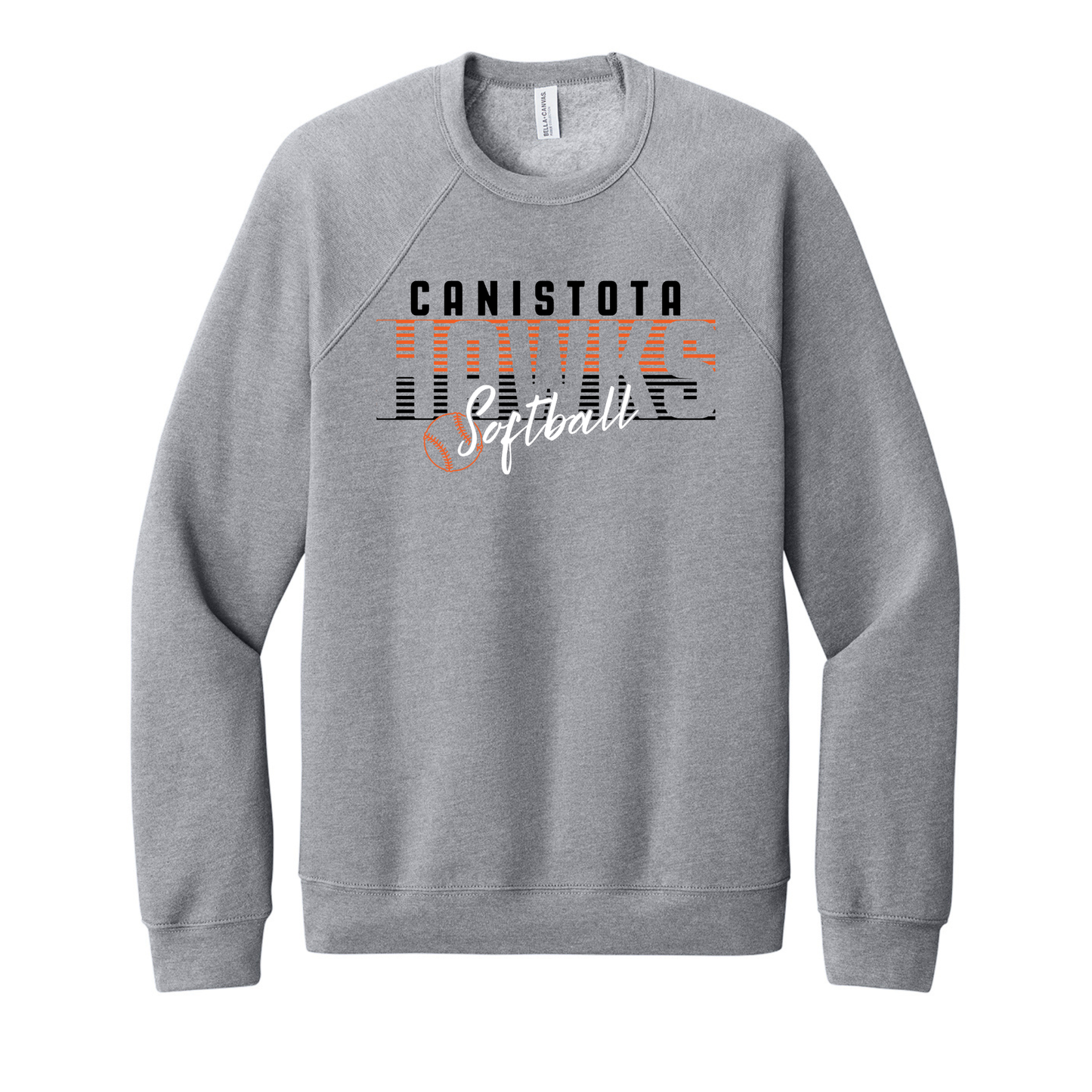 Canistota Softball BELLA+CANVAS ® Unisex Sponge Fleece Raglan Sweatshirt