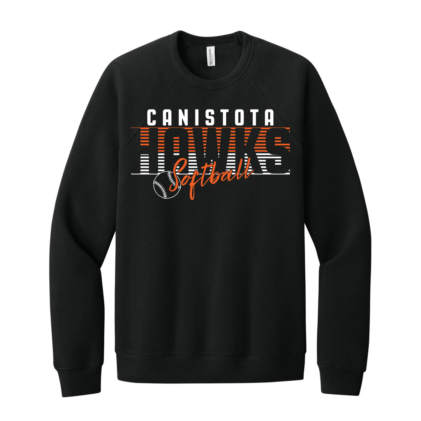 Canistota Softball BELLA+CANVAS ® Unisex Sponge Fleece Raglan Sweatshirt