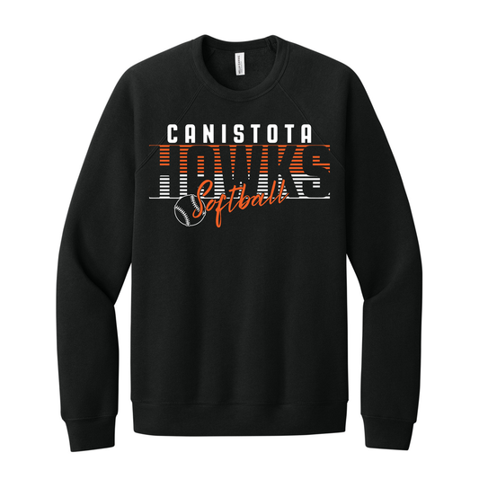 Canistota Softball BELLA+CANVAS ® Unisex Sponge Fleece Raglan Sweatshirt