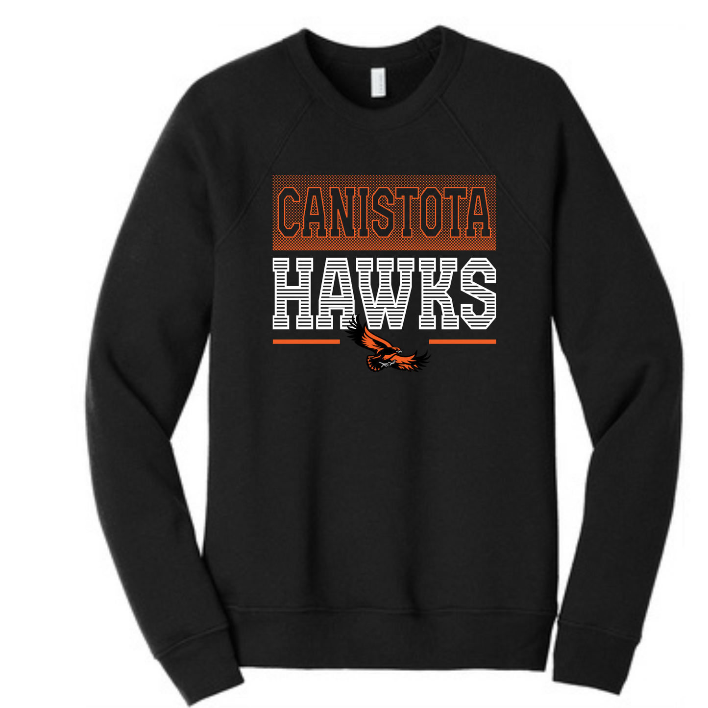 Canistota Hawks BELLA+CANVAS ® Unisex Sponge Fleece Raglan Sweatshirt