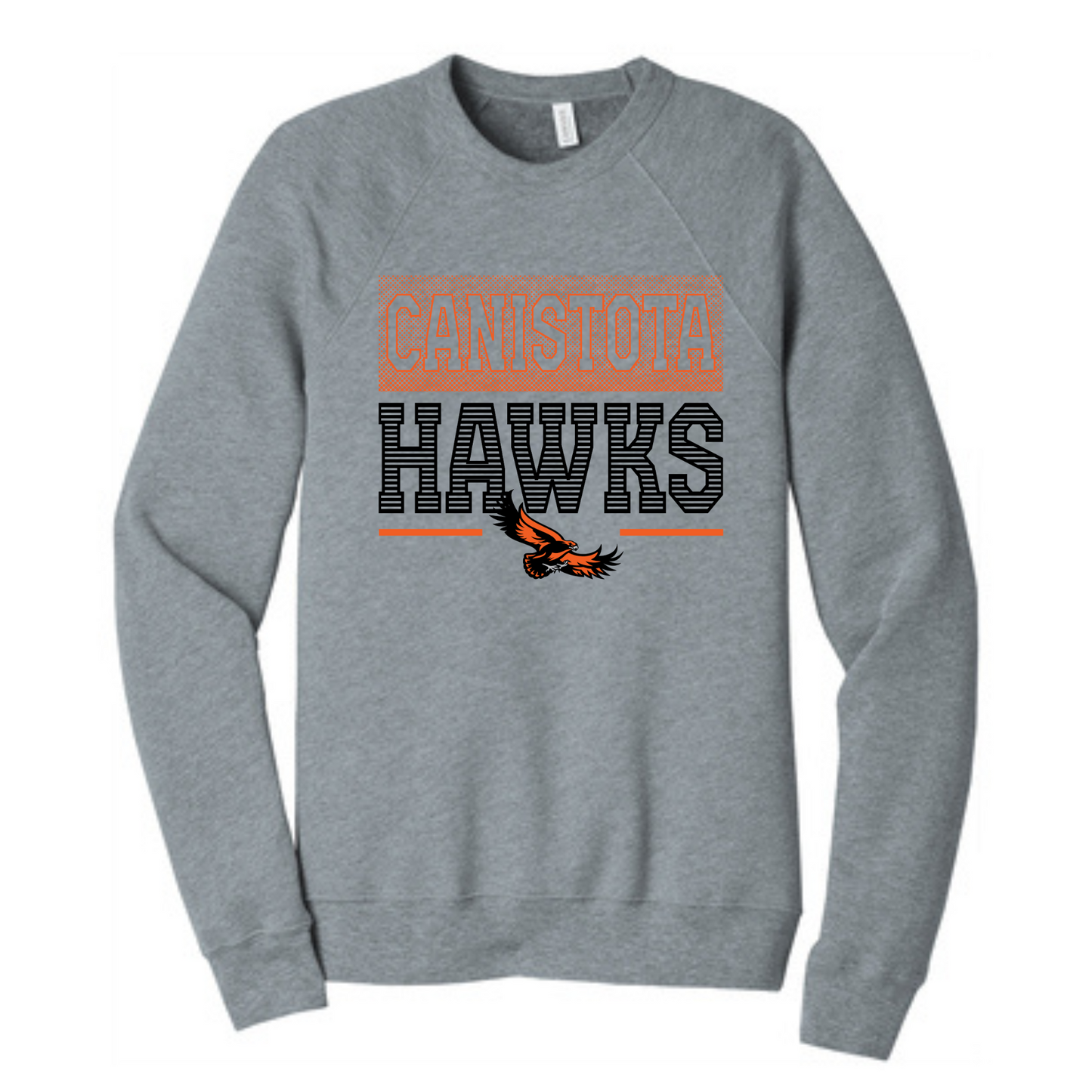 Canistota Hawks BELLA+CANVAS ® Unisex Sponge Fleece Raglan Sweatshirt