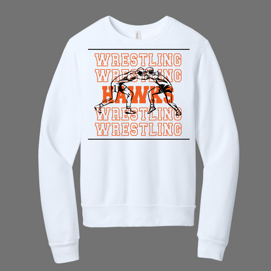 Canistota Hawks Wrestling BELLA+CANVAS® Unisex Sponge Fleece Classic Crewneck Sweatshirt