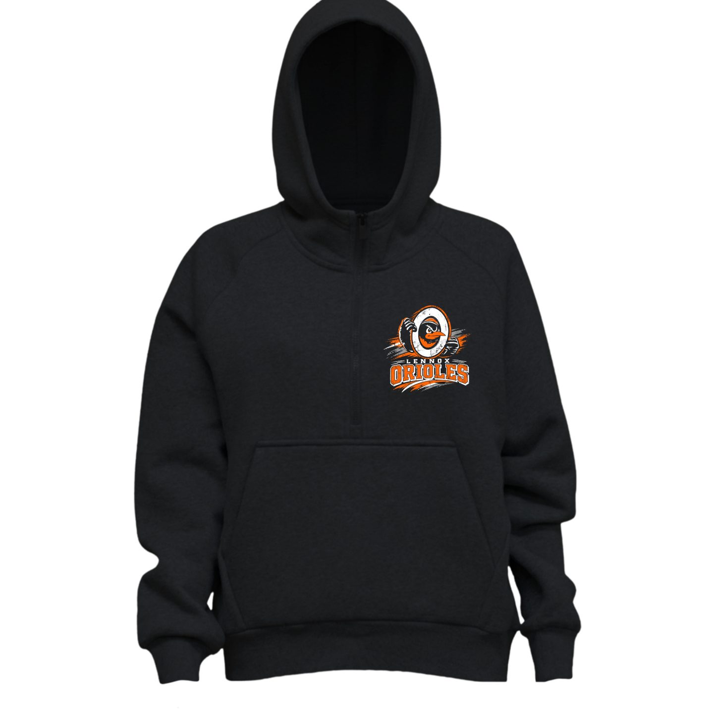 Lennox Booster Club Women 1/2 Zip Crop Fleece Top