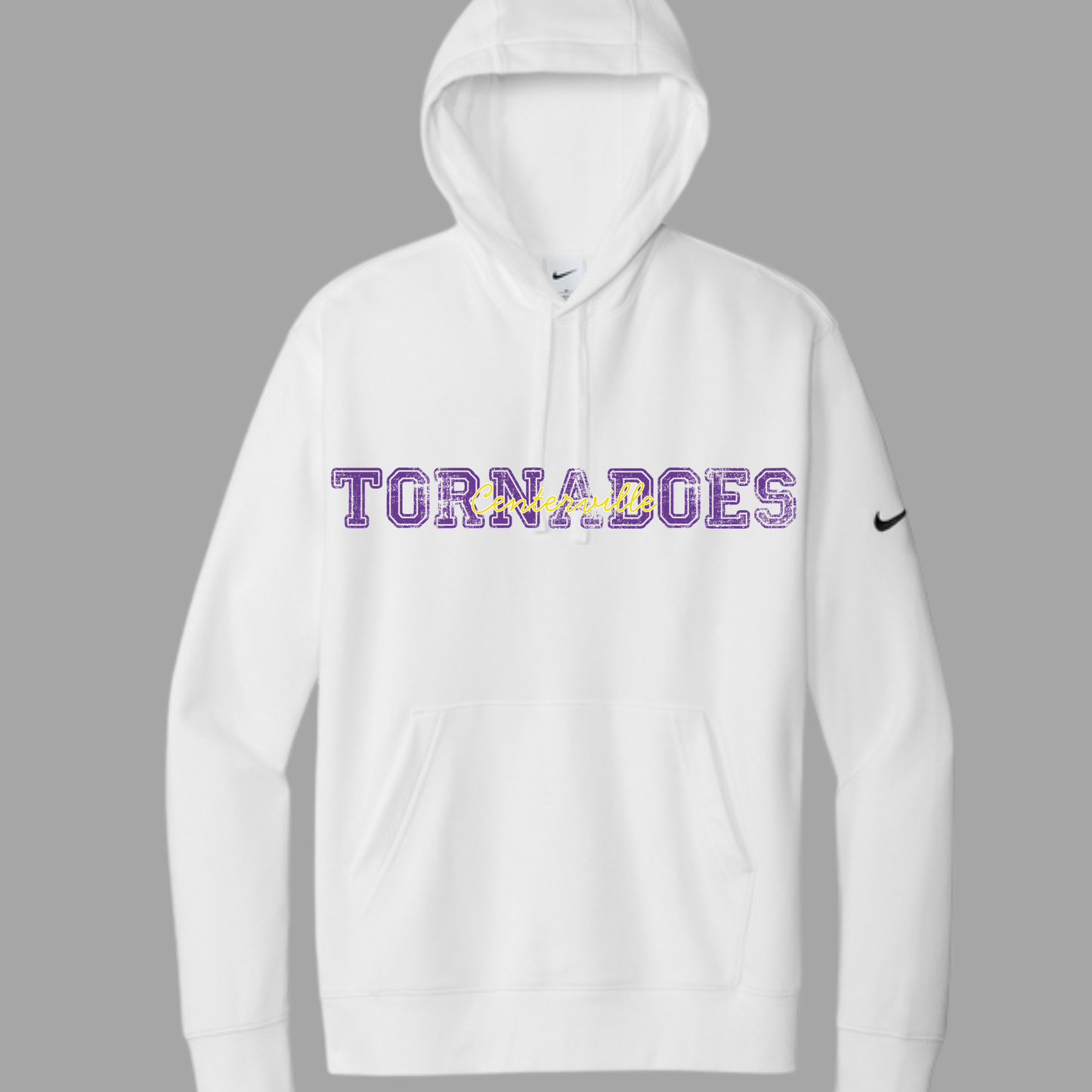 Centerville Booster Club Nike Club Fleece Sleeve Swoosh Pullover Hoodie