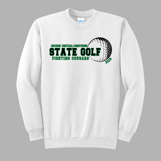 McCook Central/Montrose State Golf Port & Co™ Essential Fleece Crewneck Sweatshirt