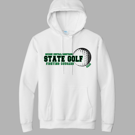 McCook Central/Montrose State Golf Port & Co™ Essential Fleece Pullover Hooded Sweatshirt