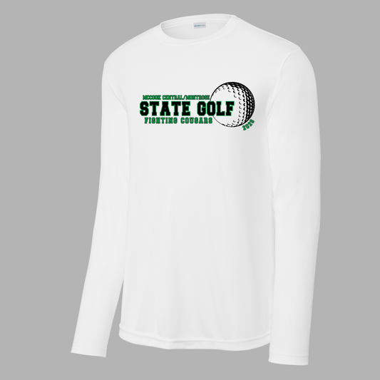 MCM Fighting Cougars State Golf Sport-Tek® Long Sleeve PosiCharge® Competitor™ Tee