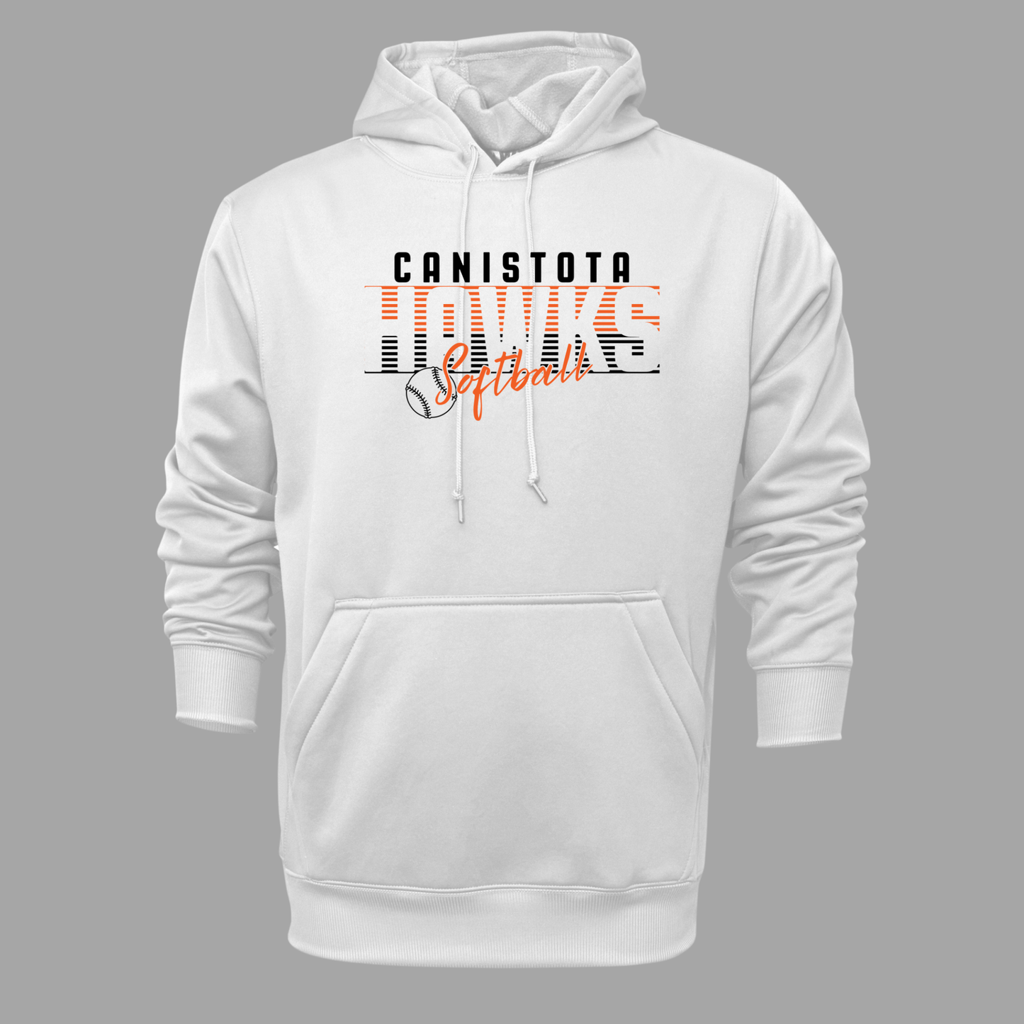 Canistota Softball Adult Pullover Hooded Sweatshirt