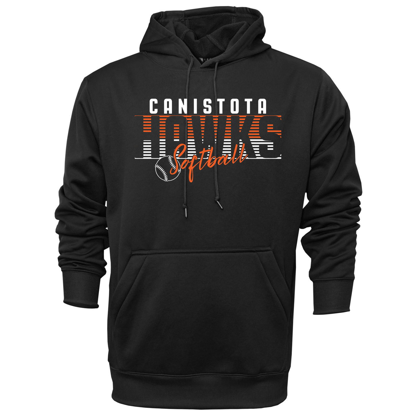 Canistota Softball Adult Pullover Hooded Sweatshirt