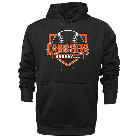 Canistota Baseball Adult Pullover Hooded Sweatshirt