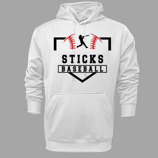 Sticks Baseball Youth Pullover Hooded Sweatshirt