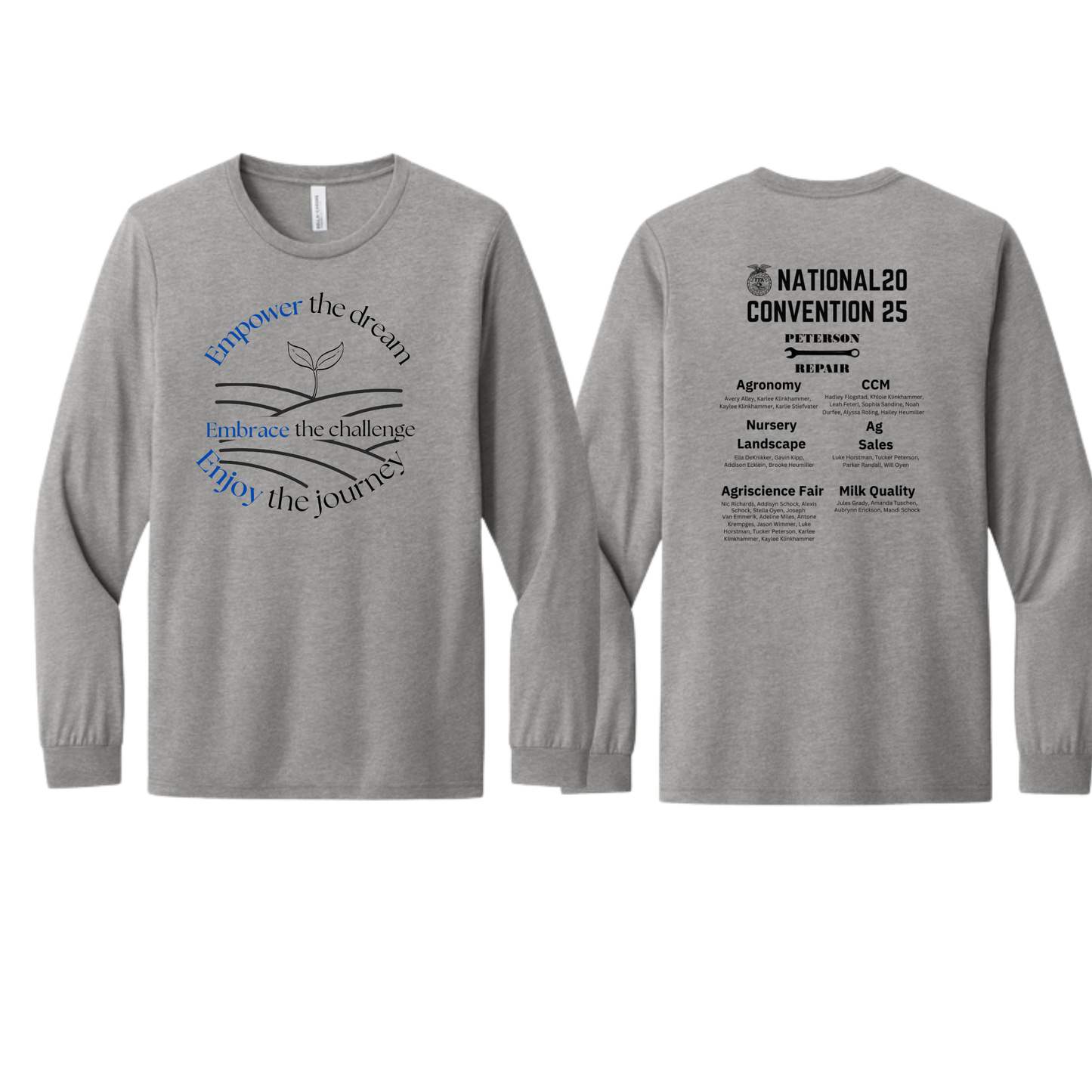 McCook Central National FFA BELLA+CANVAS® Unisex Heather CVC Long Sleeve Tee