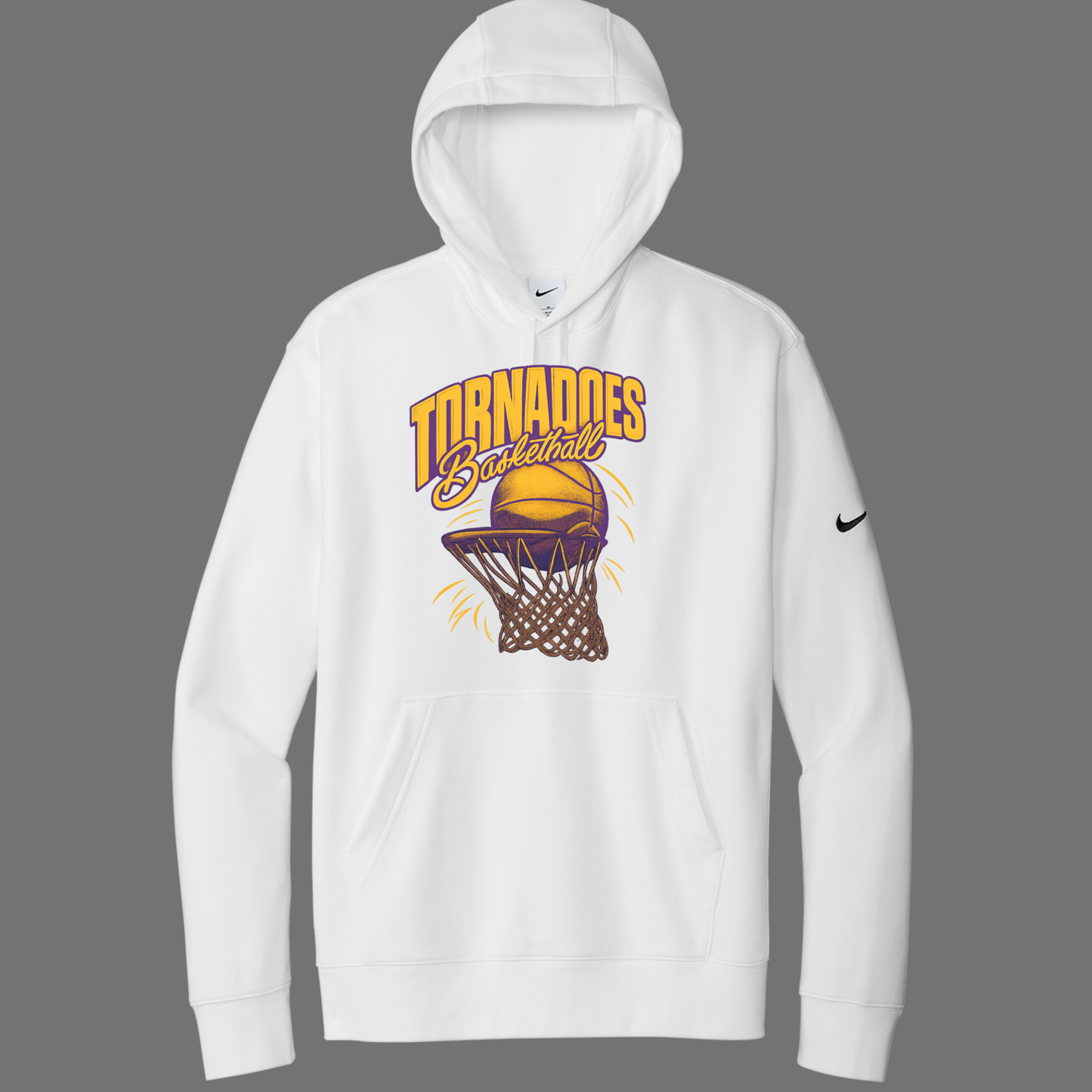 Centerville Girls Basketball Nike Club Fleece Sleeve Swoosh Pullover Hoodie
