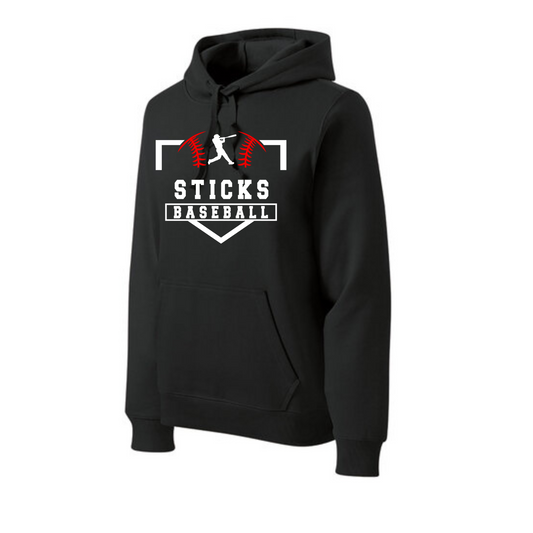 Sticks Baseball Sport-Tek® Tall Pullover Hooded Sweatshirt