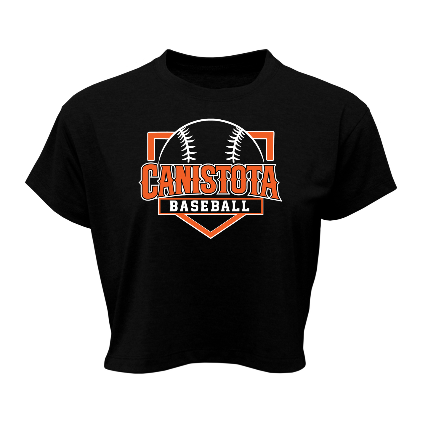 Canistota Baseball Women Soft-Tek Blend Crop T-Shirt
