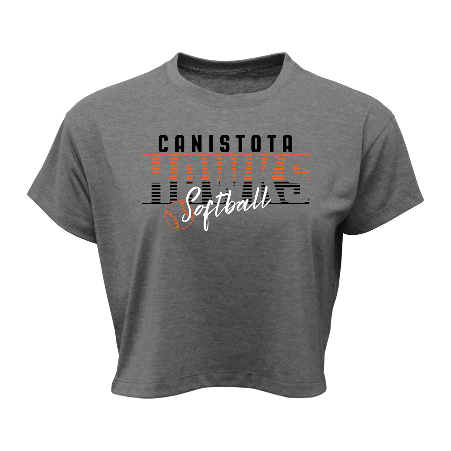 Canistota Softball Women Soft-Tek Blend Crop T-Shirt