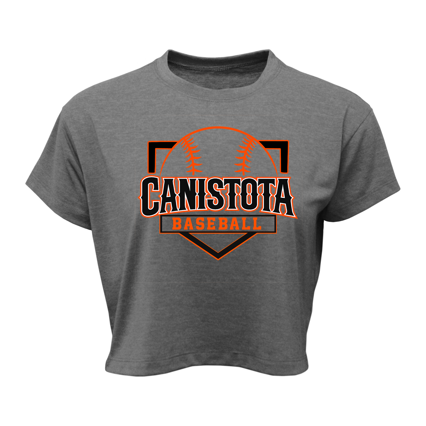 Canistota Baseball Women Soft-Tek Blend Crop T-Shirt