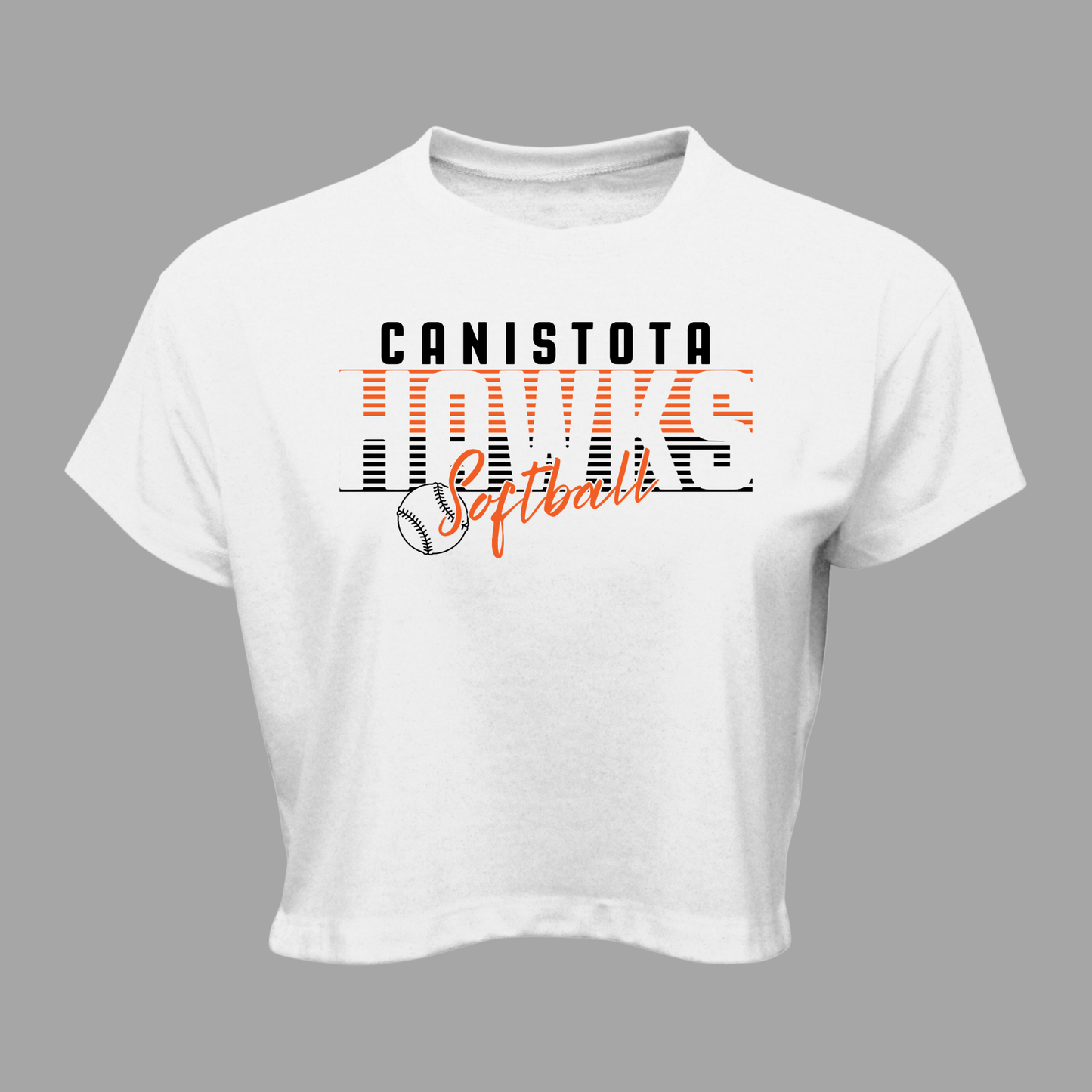 Canistota Softball Women Soft-Tek Blend Crop T-Shirt