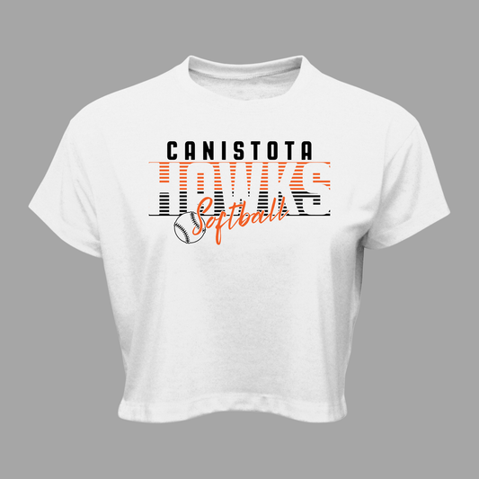 Canistota Softball Women Soft-Tek Blend Crop T-Shirt