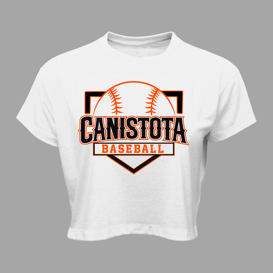 Canistota Baseball Women Soft-Tek Blend Crop T-Shirt