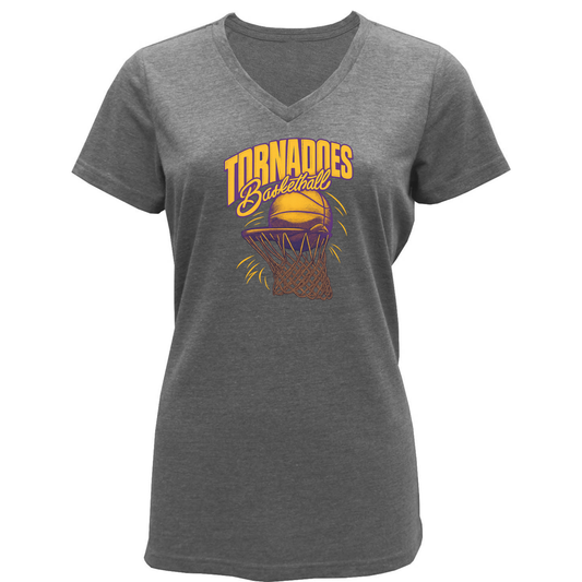 Centerville Girls Basketball Women Tri-Blend V-neck T-Shirt