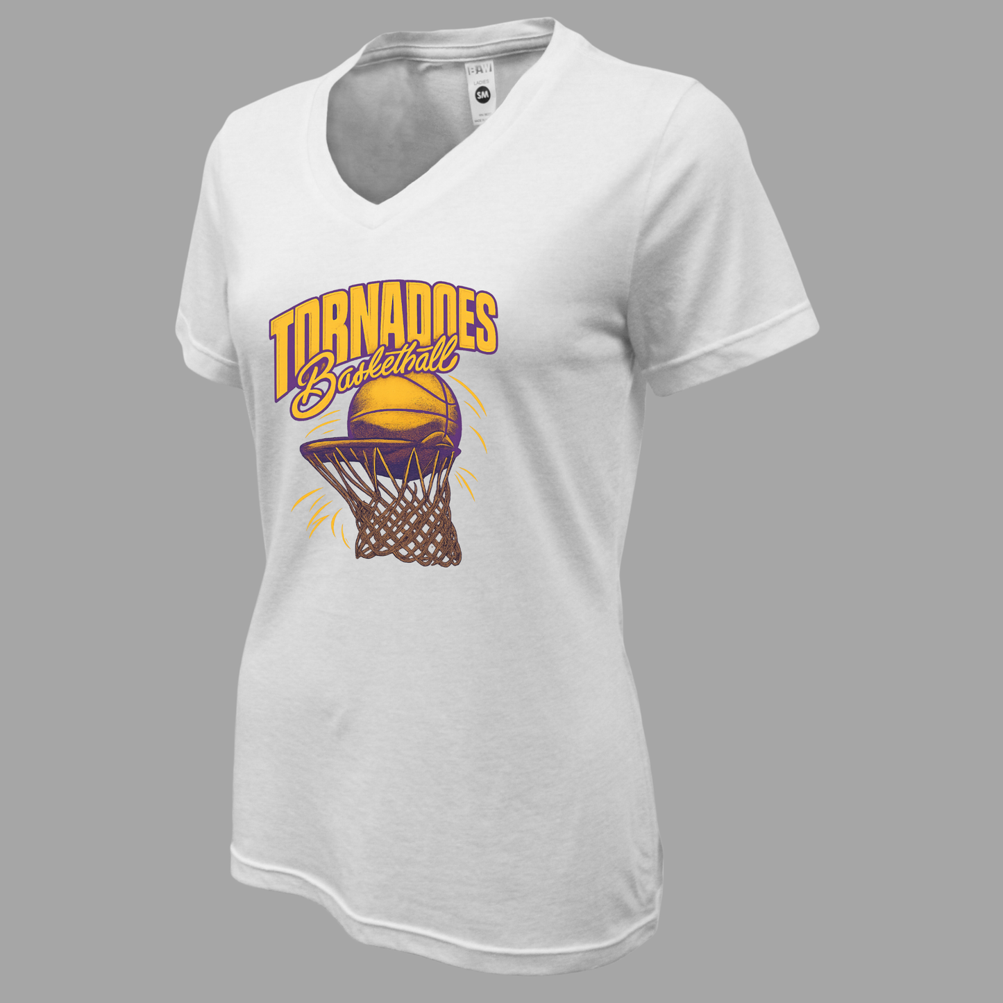 Centerville Girls Basketball Women Soft-Tek Blend V-neck T-Shirt