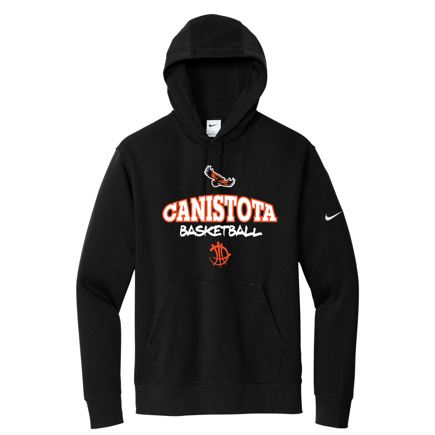 Canistota Basketball Nike Club Fleece Sleeve Swoosh Pullover Hoodie