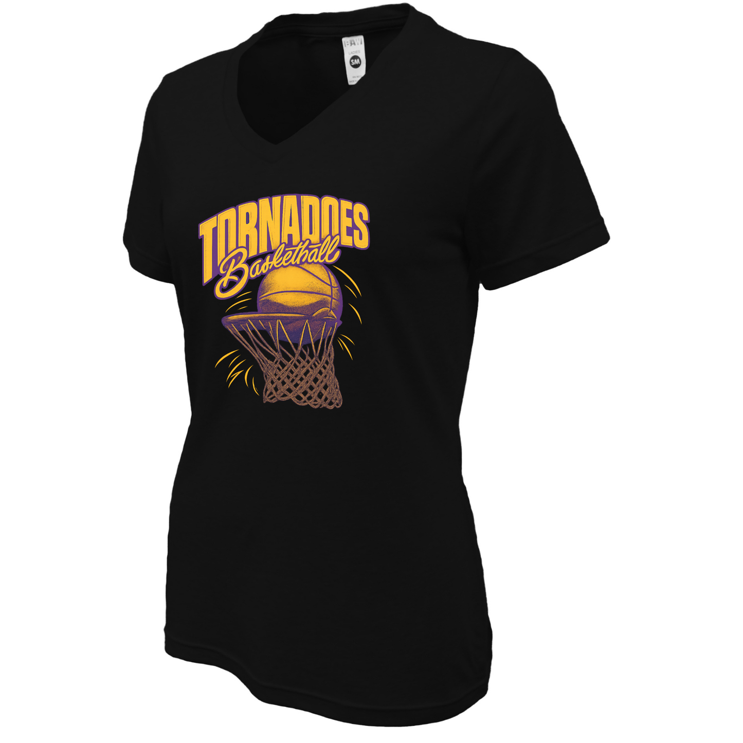Centerville Girls Basketball Women Soft-Tek Blend V-neck T-Shirt