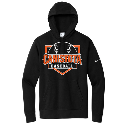 Canistota Baseball Nike Club Fleece Sleeve Swoosh Pullover Hoodie