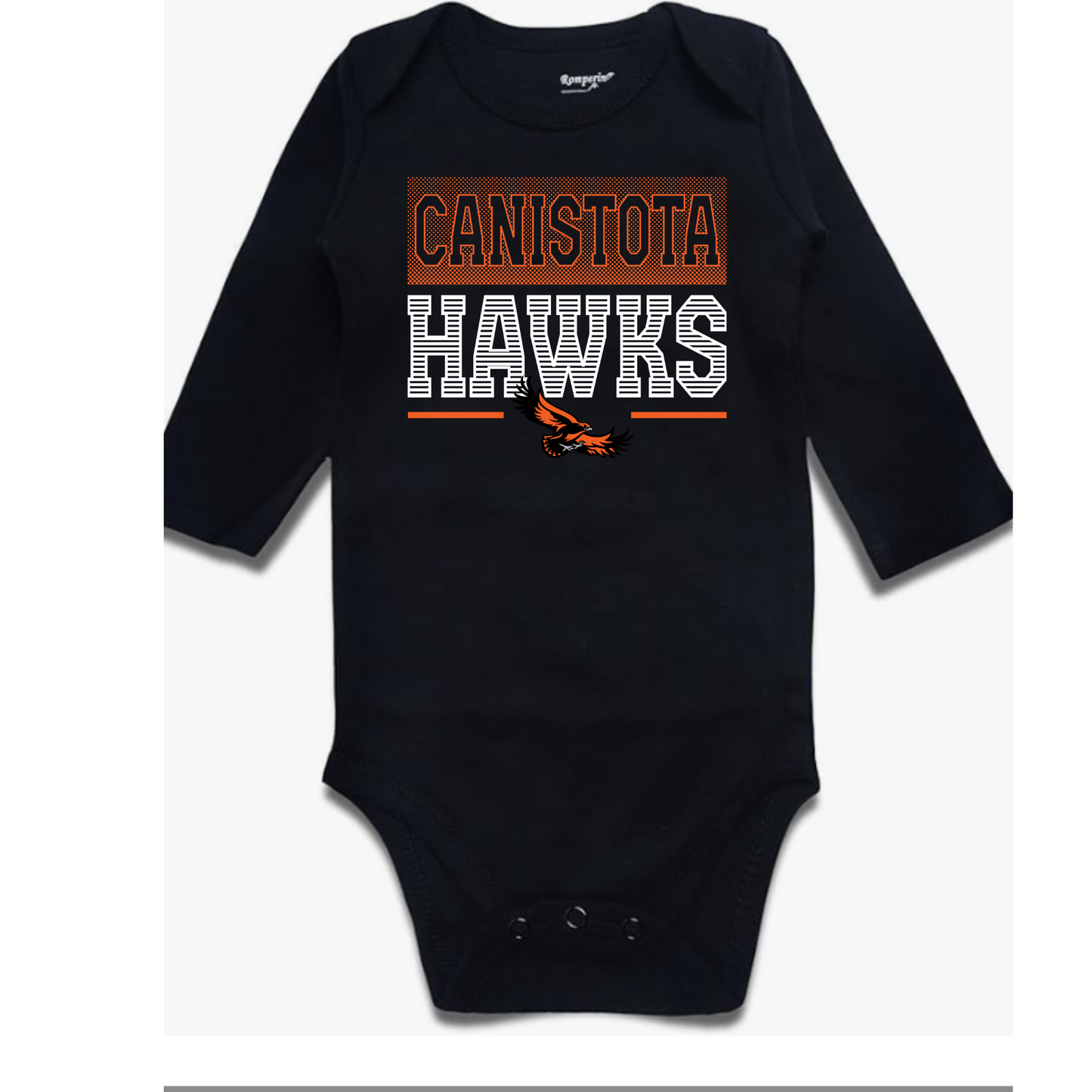 Canistota Hawks Longsleeve Onsie