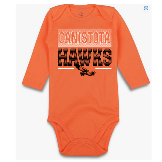 Canistota Hawks Longsleeve Onsie