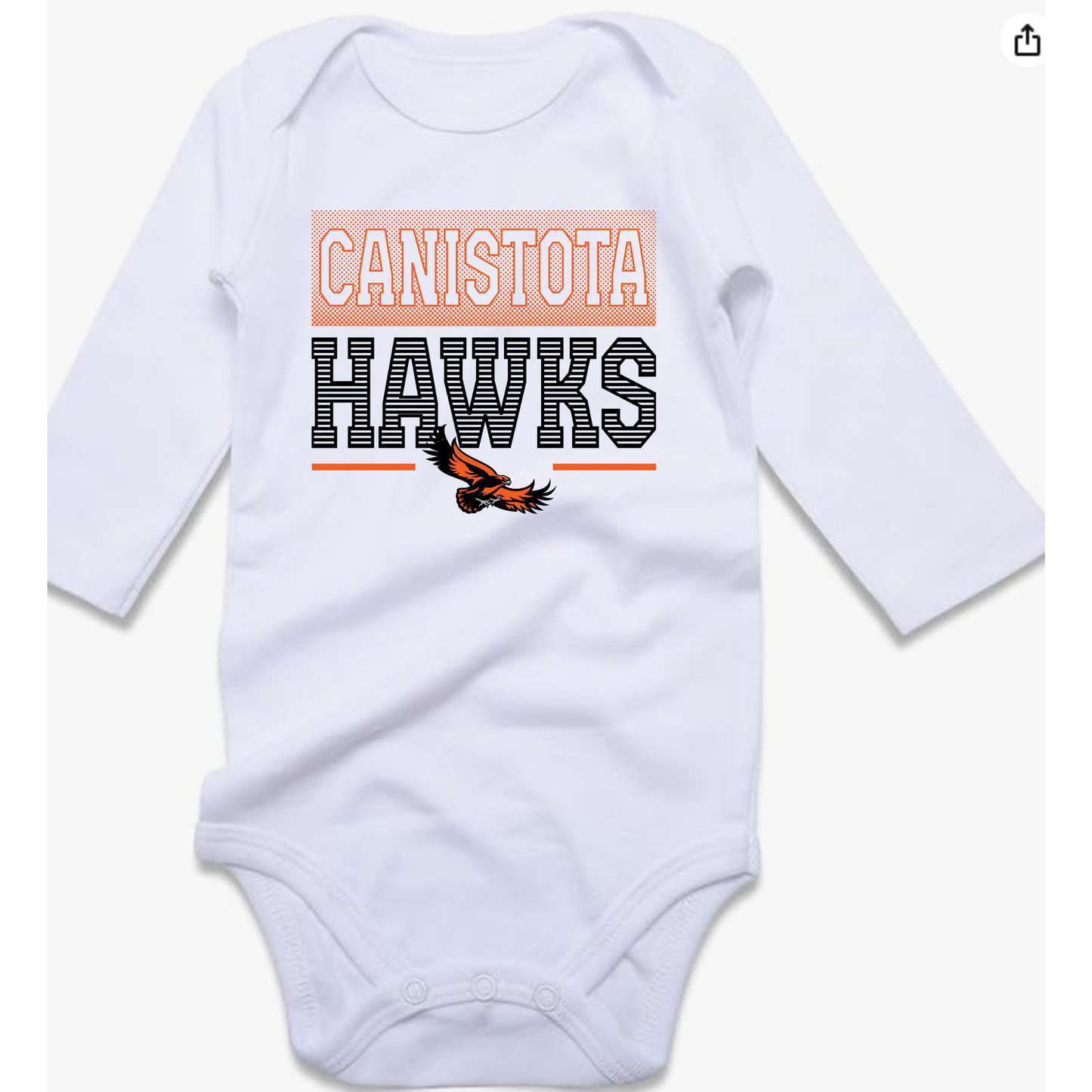 Canistota Hawks Longsleeve Onsie