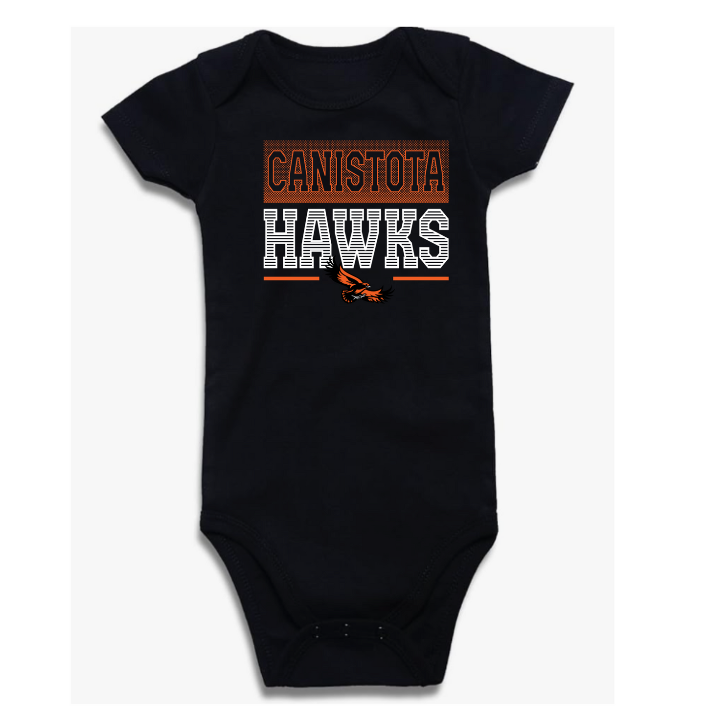 Canistota Hawks Short Sleeve Onsie