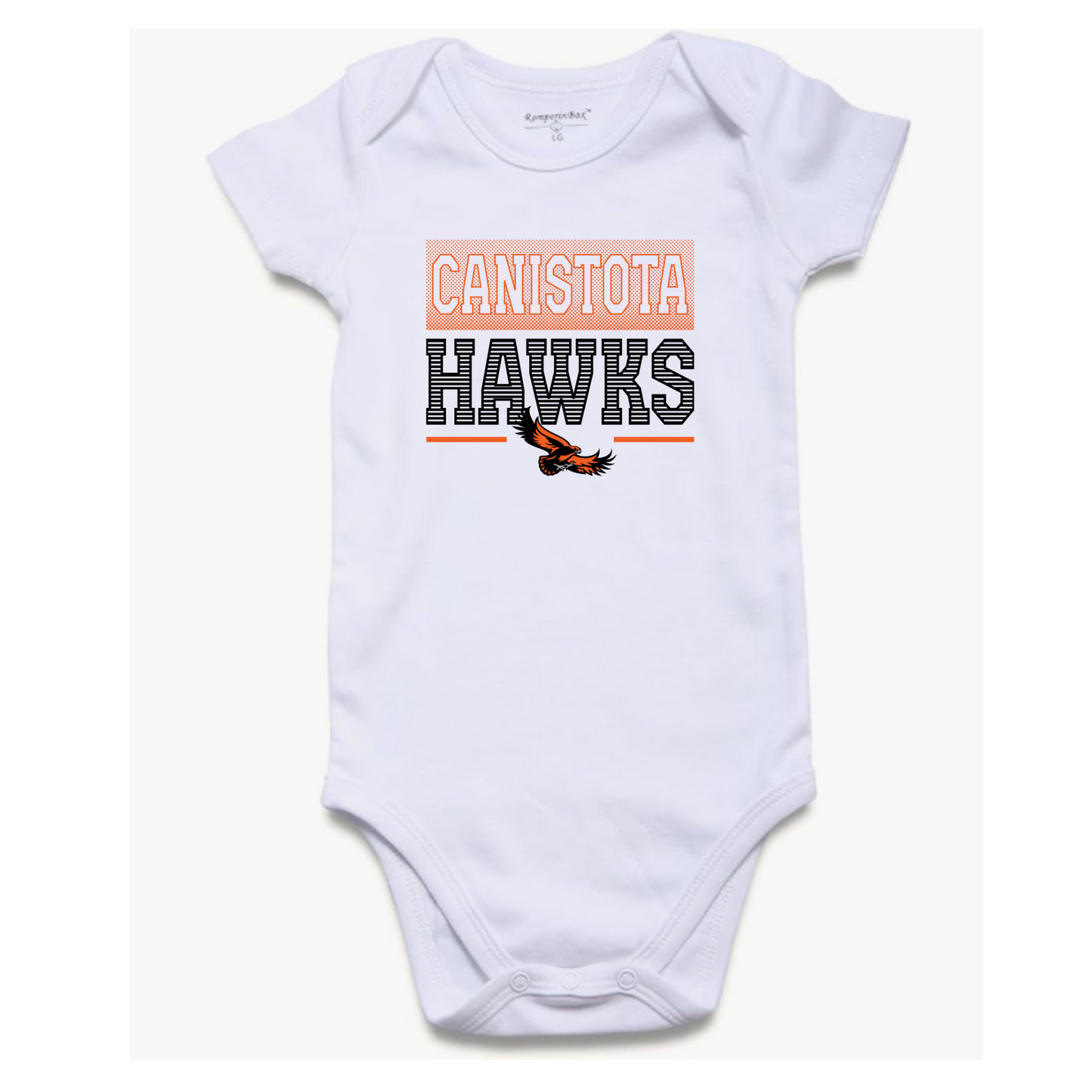 Canistota Hawks Short Sleeve Onsie