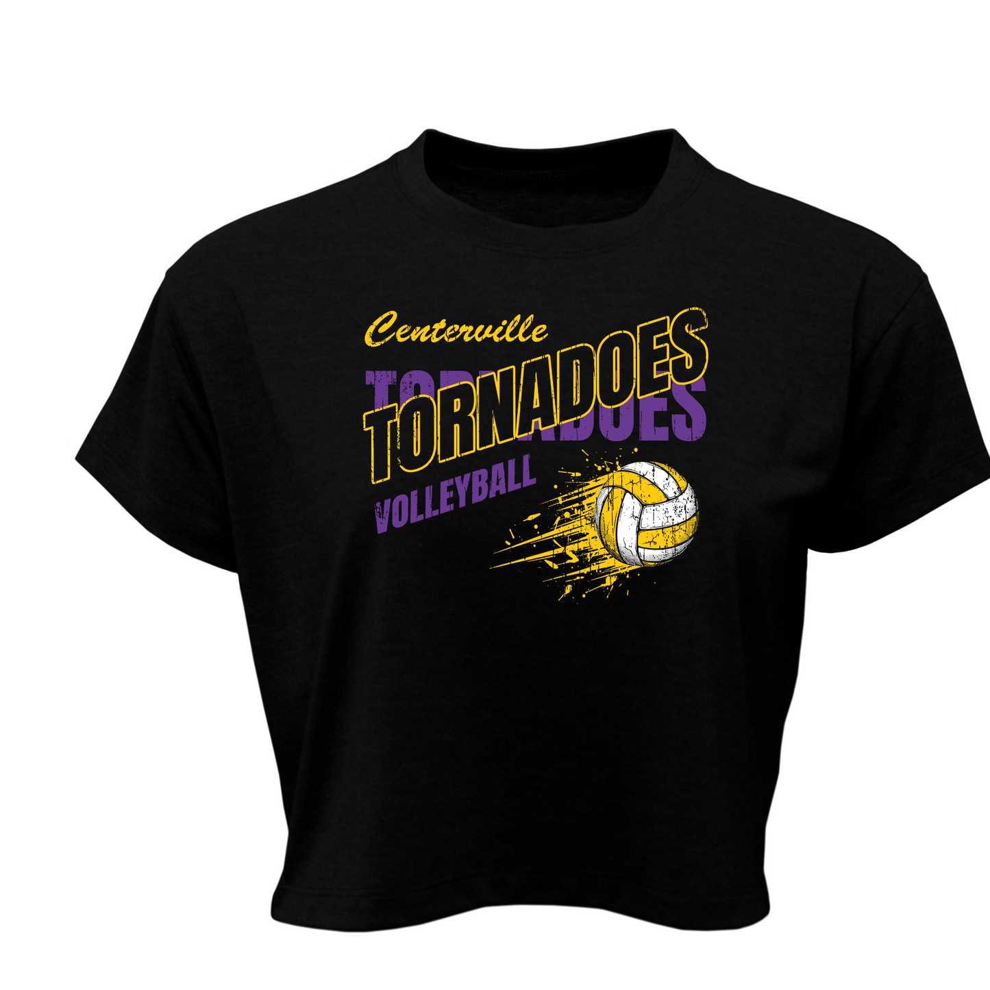 Centerville Volleyball Women Soft-Tek Blend Crop T-Shirt
