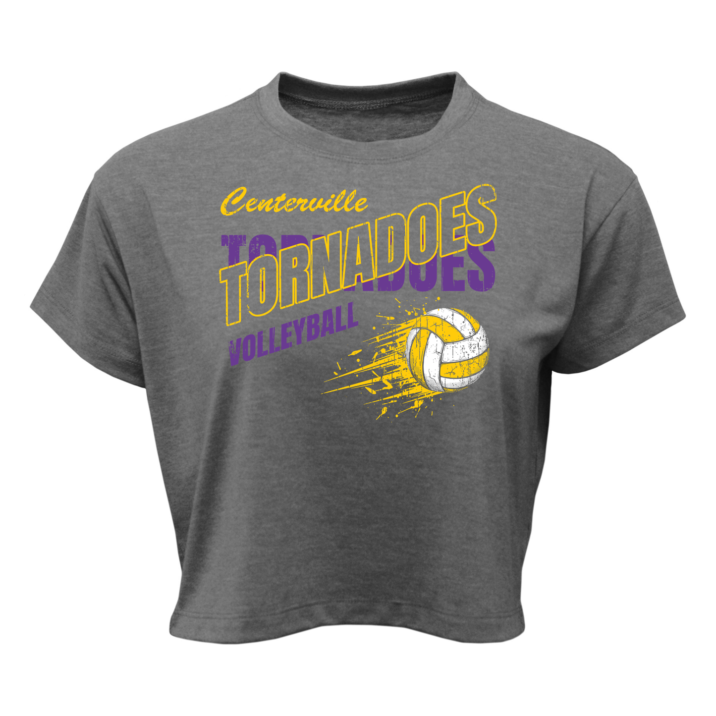 Centerville Volleyball Women Soft-Tek Blend Crop T-Shirt