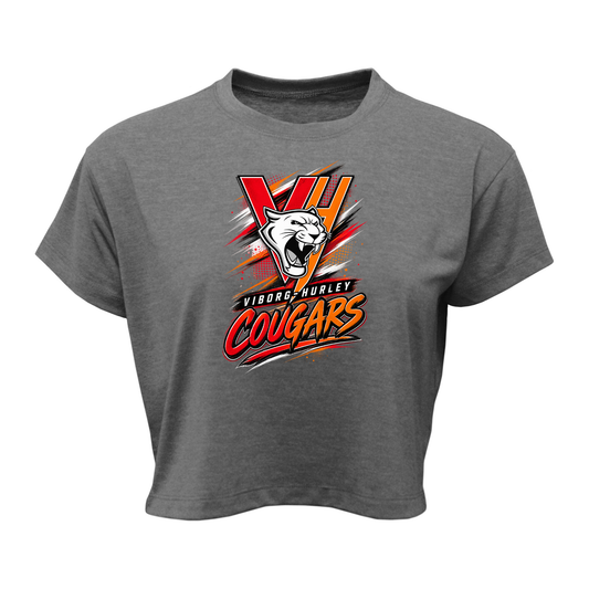 VH Booster Club Graphic Women Soft-Tek Blend Crop T-Shirt